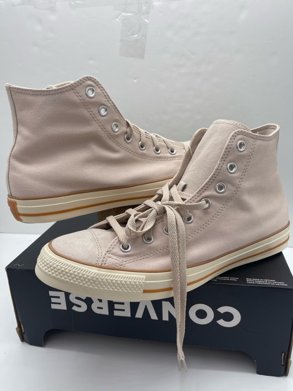 Converse Mens CTAS Hi Warm Clay Nachetta Beige A11454C High Top Sneakers Classic - Picture 8 of 16